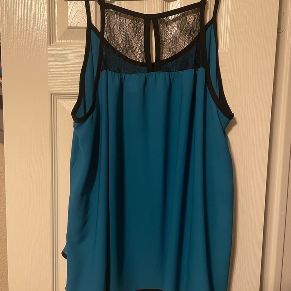 Torrid Teal Sleeveless Women's Top - Picture 3 of 3